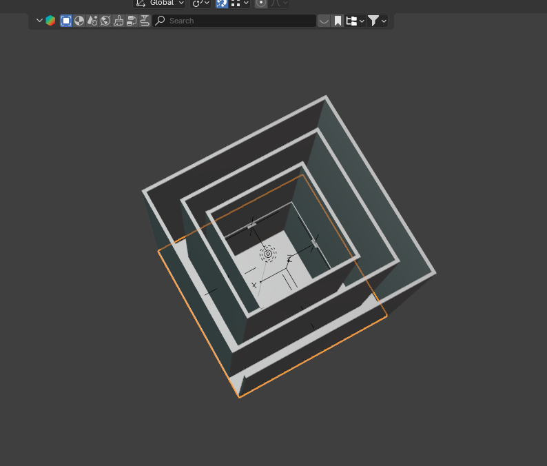 Coro Interno - 3D Installation Maquette View 3