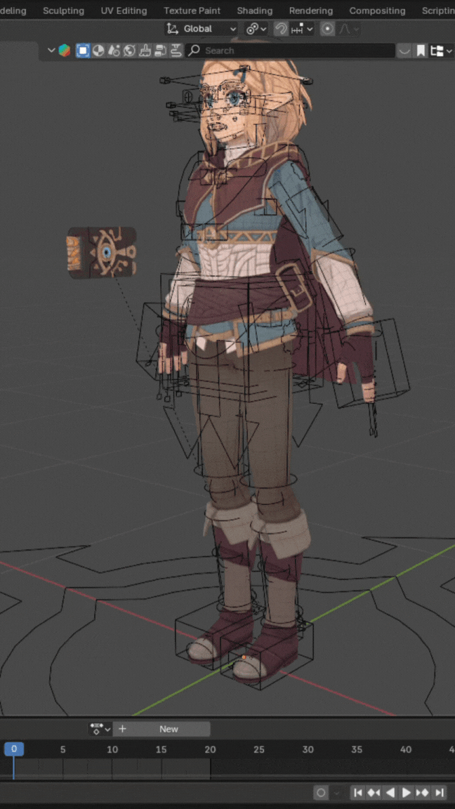 Zelda 3D Model - Textured Animation